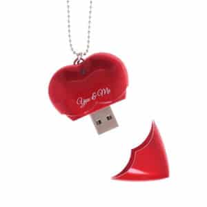 Heart on a chain custom USB key