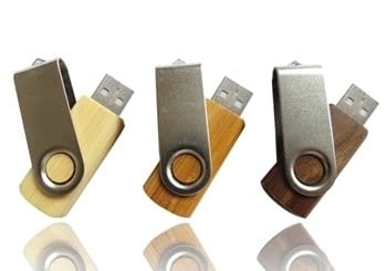 Wood Twister customized USB Drive