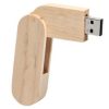 Round Wood Swivel custom USB 01 Drive